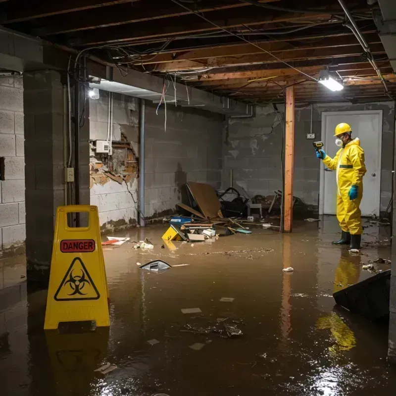 Flooded Basement Electrical Hazard in Taylor Creek, FL Property